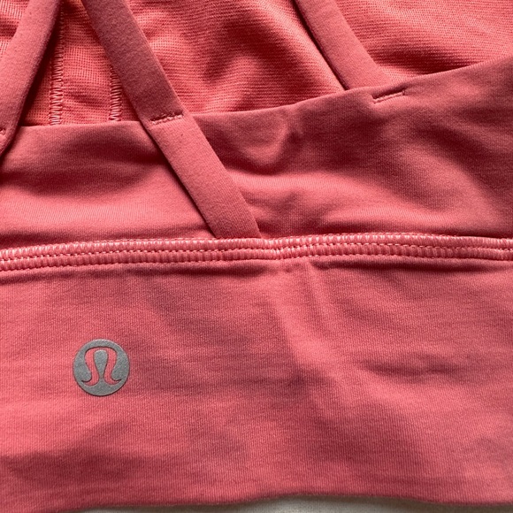 Lululemon Orange/Pink Long-Lined Sports Bra-Size 10 - Picture 3 of 4
